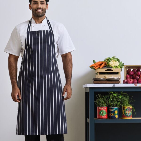 Striped bib apron Thumbnail