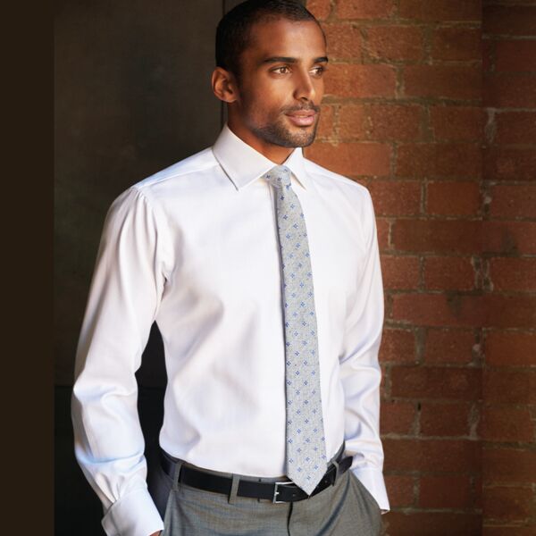 Brook Taverner Andora Long Sleeve Herringbone Shirt Thumbnail